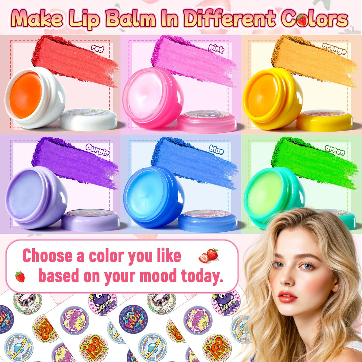 DIY Lip Balm Making Kit for Girls and Women - 39 Pieces, Natural Ingredients