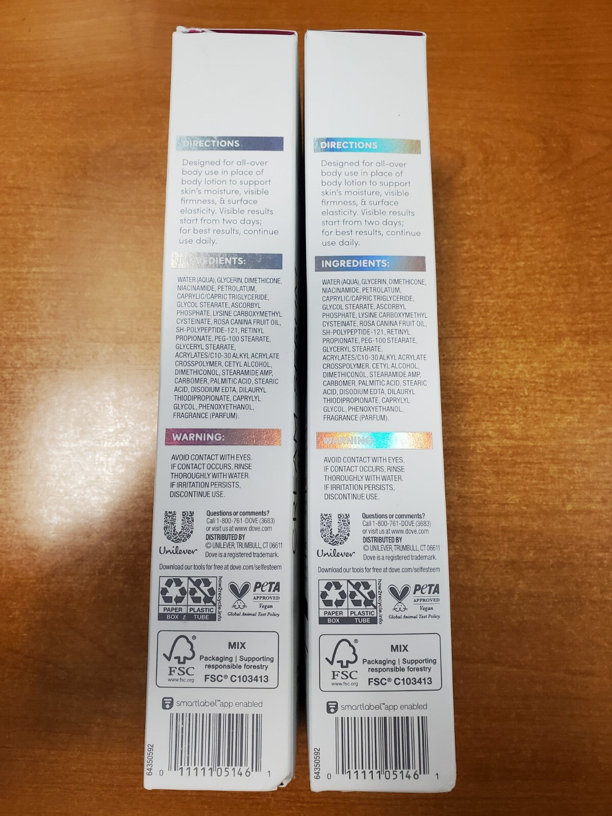 Dove Pro-Retinol Cream Serum & Firming Body Lotion Set 8oz Each