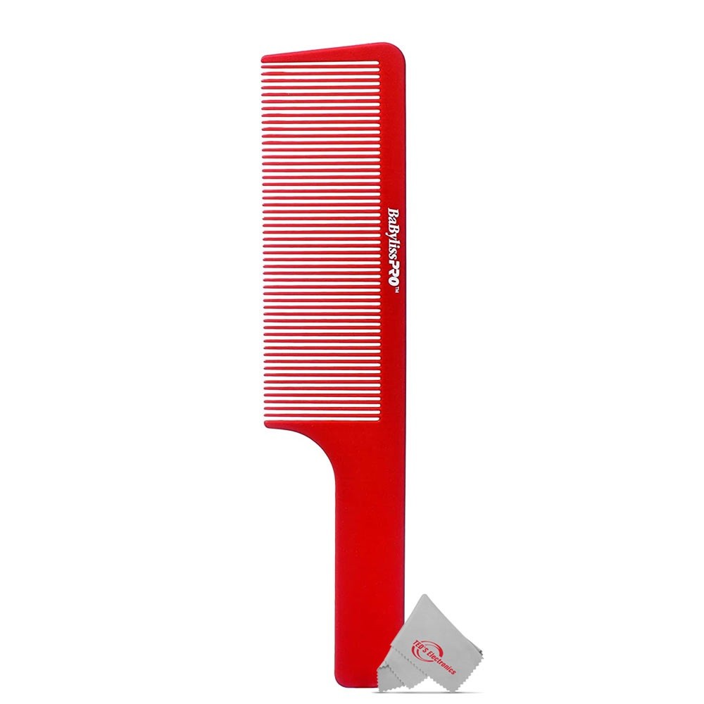 BaBylissPRO Barberology 9 Inch Clipper Comb - Red for Fade & Styling