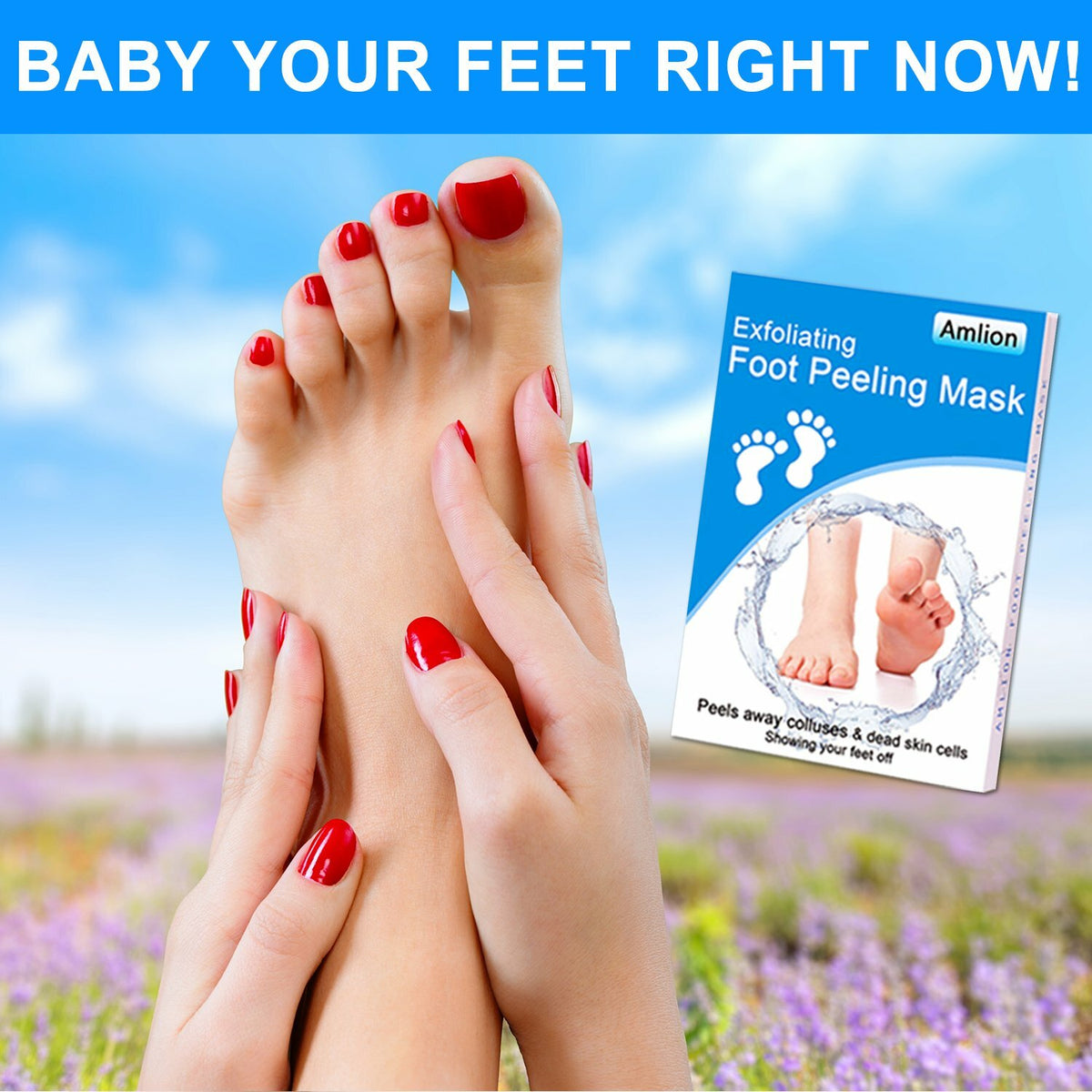 2-Pairs Foot Peel Masks for Soft Feet, Exfoliating Dead Skin & Callus
