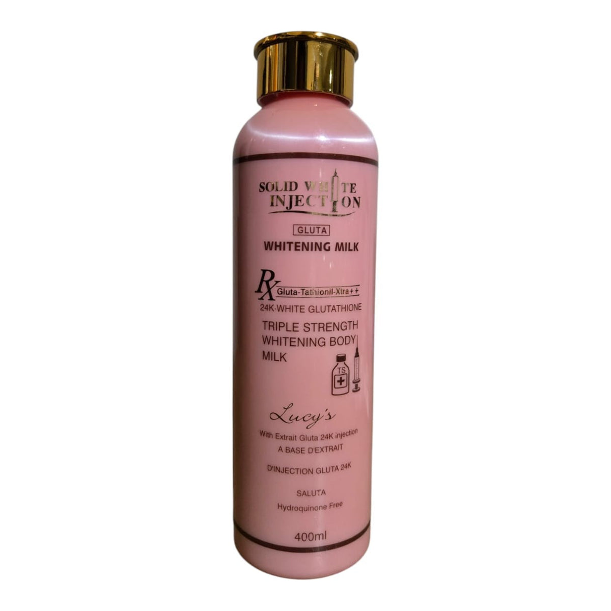 Solid White Gluta 24K White Glutathione Body Milk - Triple Strength, 400ml