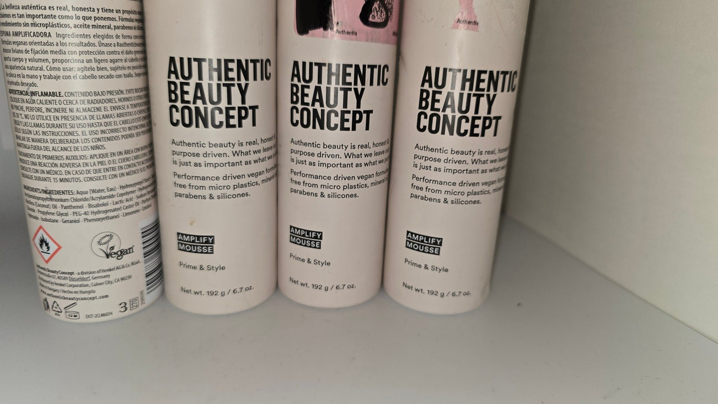 4 Pack Vegan Hair Mousse for Volume & Styling - Amplify Prime & Style