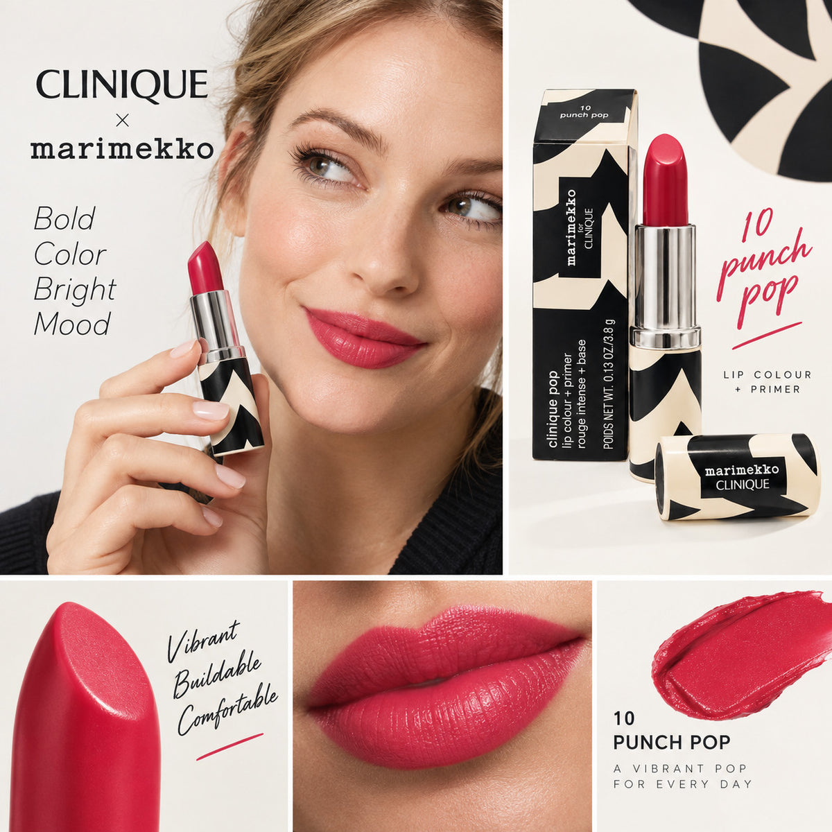 Lip Color and Primer Stick - Long-Lasting Hydrating Lip Makeup #10 Punch Pop