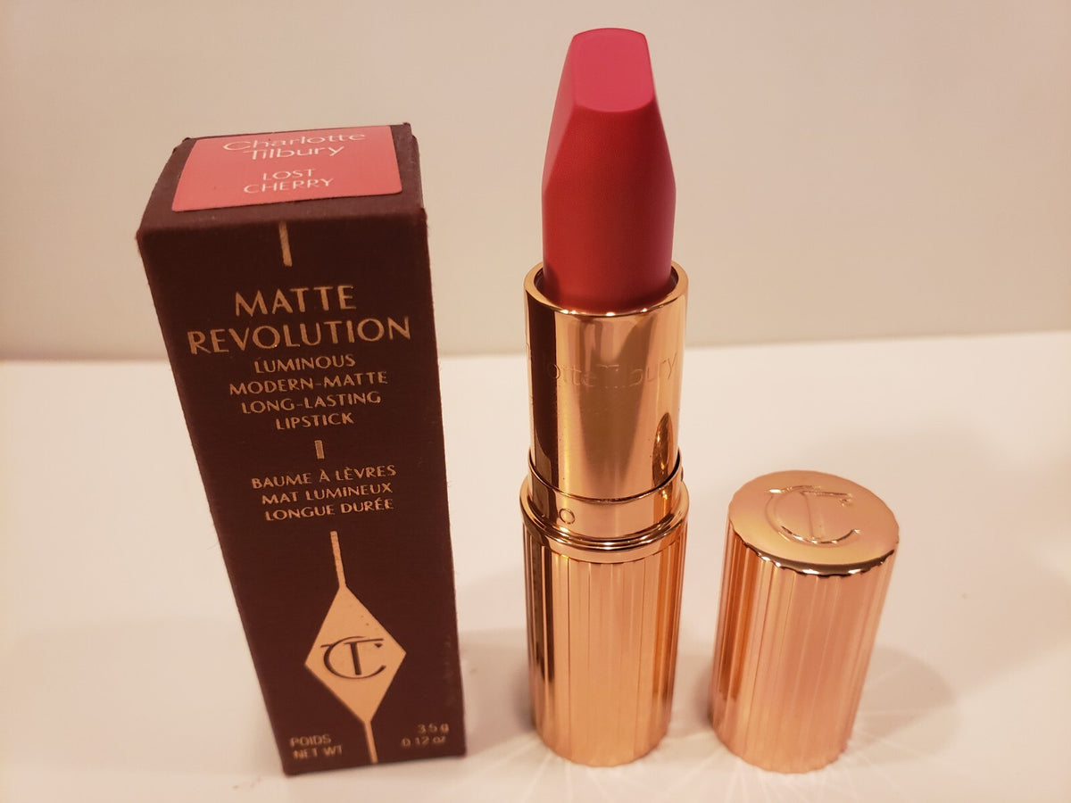 Charlotte Tilbury Matte Revolution Lipstick Lost Cherry 0.12 Oz - Long Lasting Lip Color