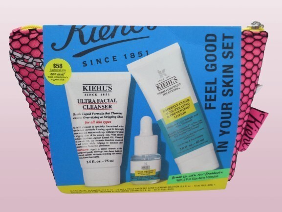 Kiehl's Feel Good Skin Set - Facial Cleanser, Acne Solution & Lotion