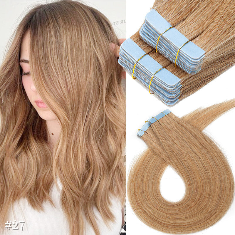 Double Sided Hair Extension Tape 40PCS Thick Remy Human Hair Skin Weft