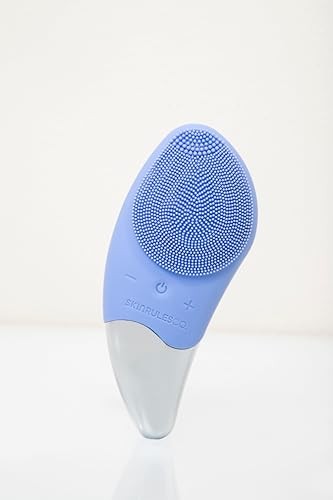 Waterproof Sonic Facial Cleansing Brush - Electric Blue, Rechargeable