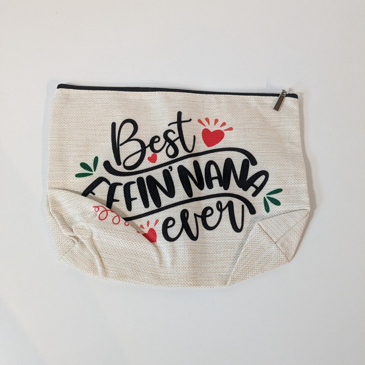 Travel Makeup Bag - Grandma Gift Clutch Style White