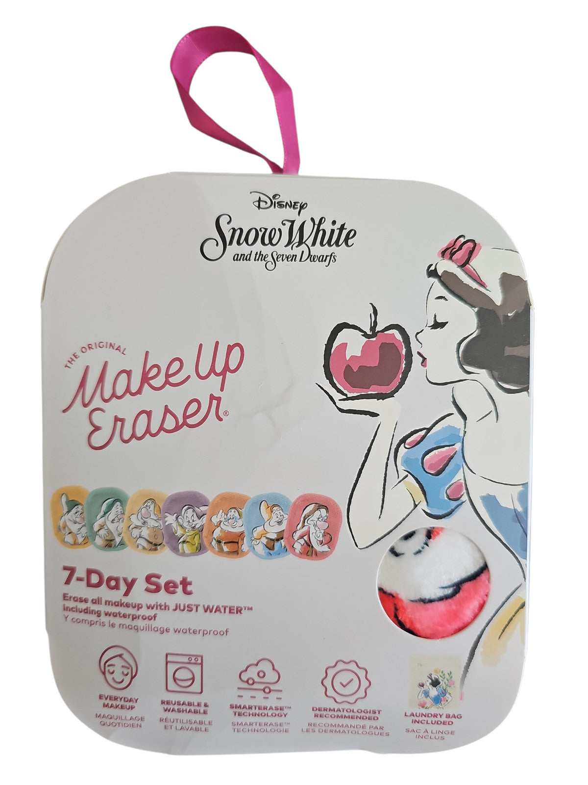 MakeUp Eraser 7-Day Reusable Makeup Remover Cloths Set - Snow White