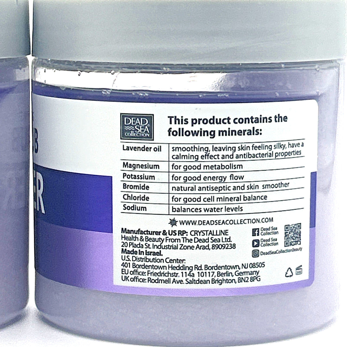 Dead Sea Collection Lavender Exfoliating Mineral Salt Scrub, 2-Pack