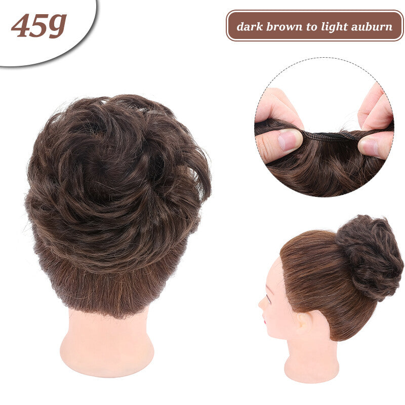 Thick Curly Messy Bun Hair Piece - Synthetic Hair Extensions for Updo & Volume