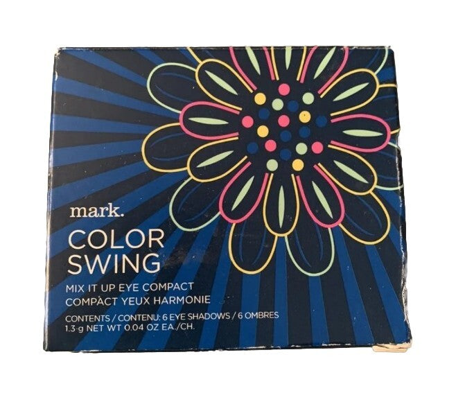 Avon Color Swing Mix It Up Eye Compact - Blue, Yellow & Brown Shades