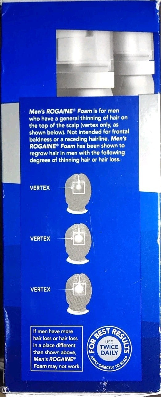 Men's Rogaine 5% Minoxidil Foam Hair Regrowth Treatment, 6-Month Supply