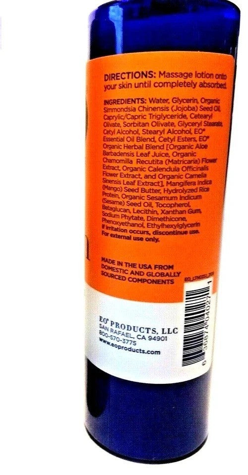 ( 1 ) EO Essential Oils - ROSE GERANIUM & CITRUS BODY LOTION 8 oz