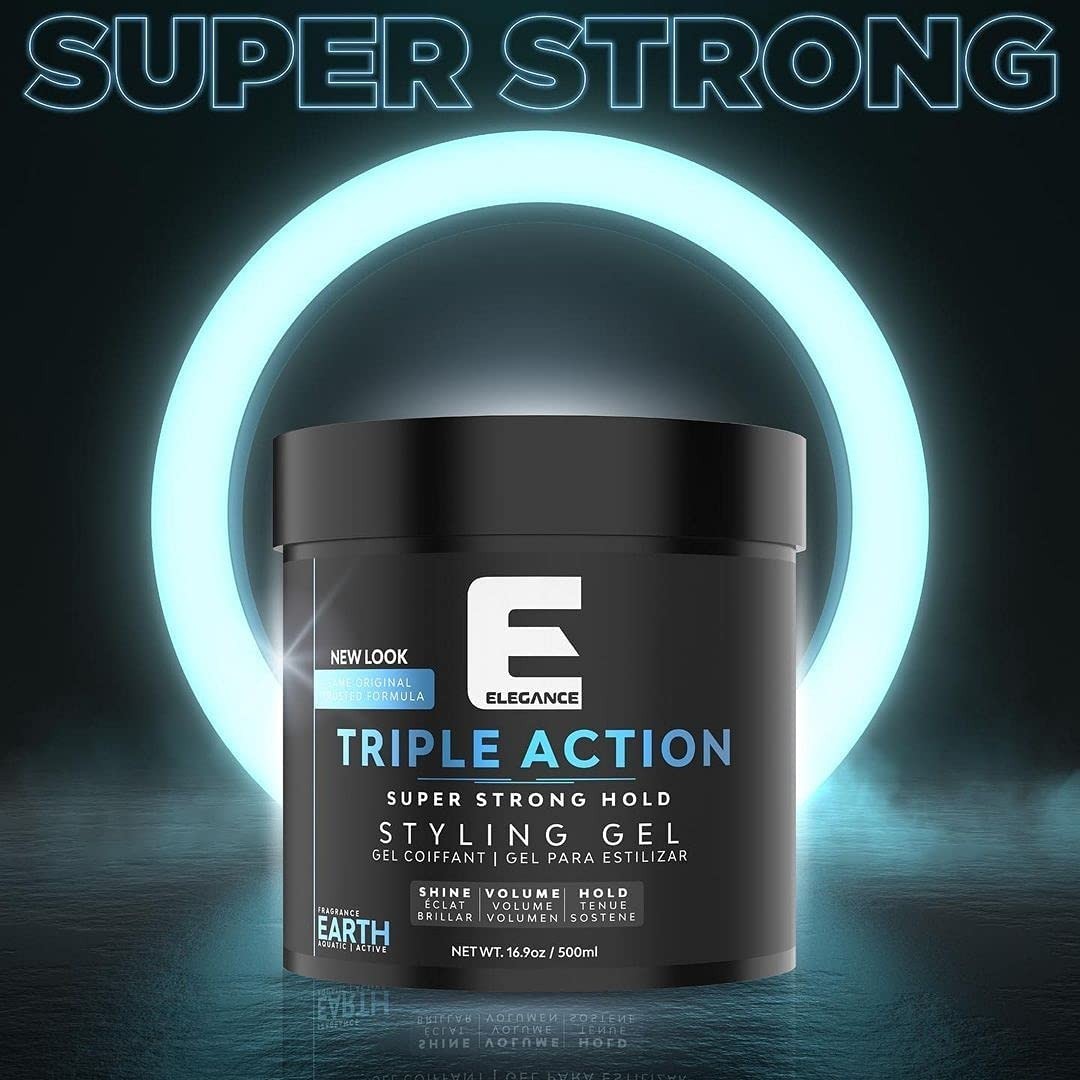 Hair Gel with Super Hold & Extreme Volume - 8.45oz for All Hair Types