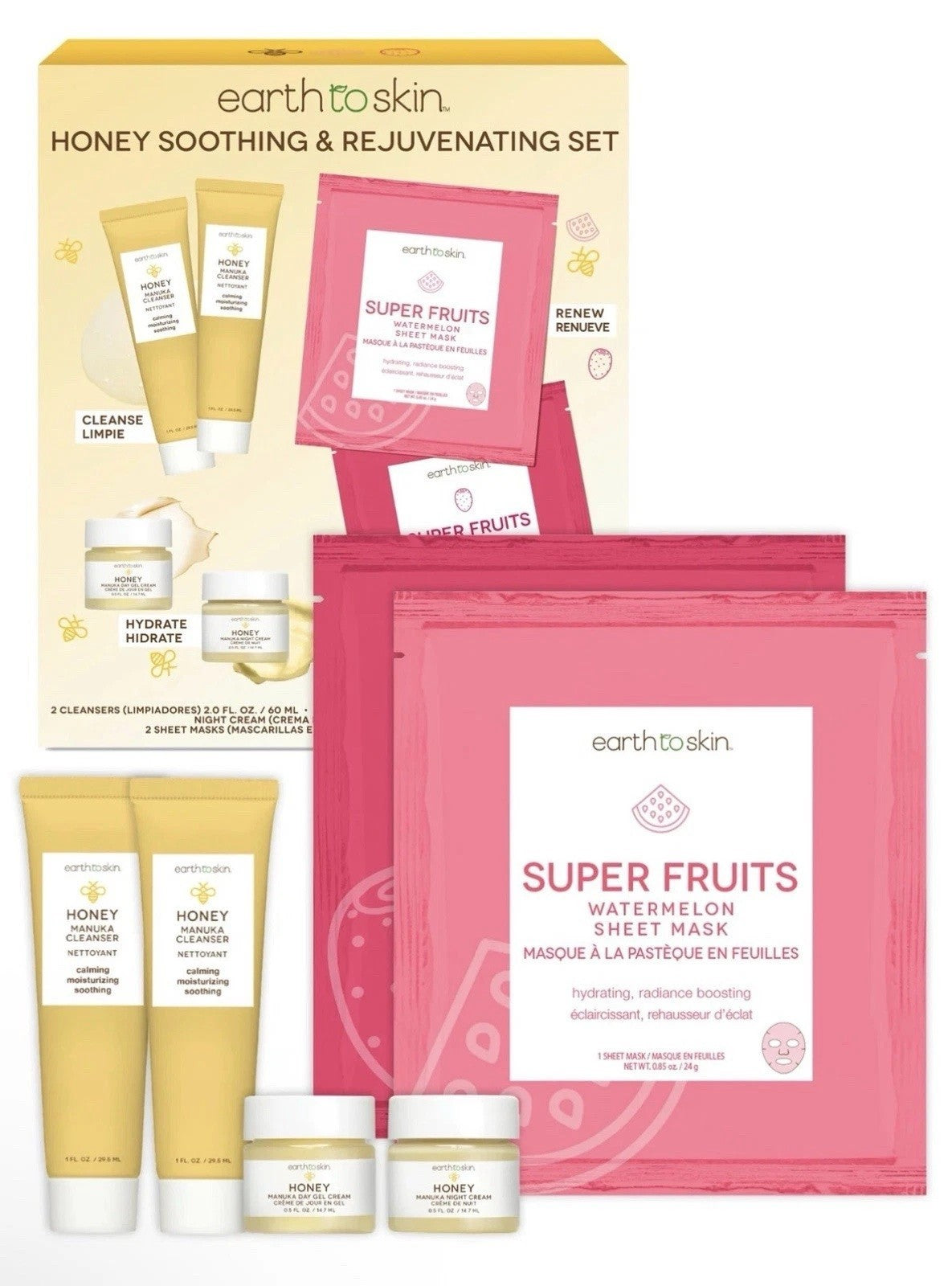 Earth To Skin Honey Rejuvenating & Soothing Skin Care Set