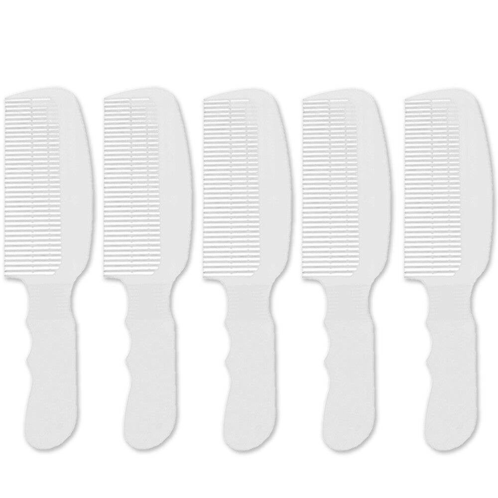 Pack of 5 Wahl Flat Top Combs White #3329-100 Hair Cutting Comb