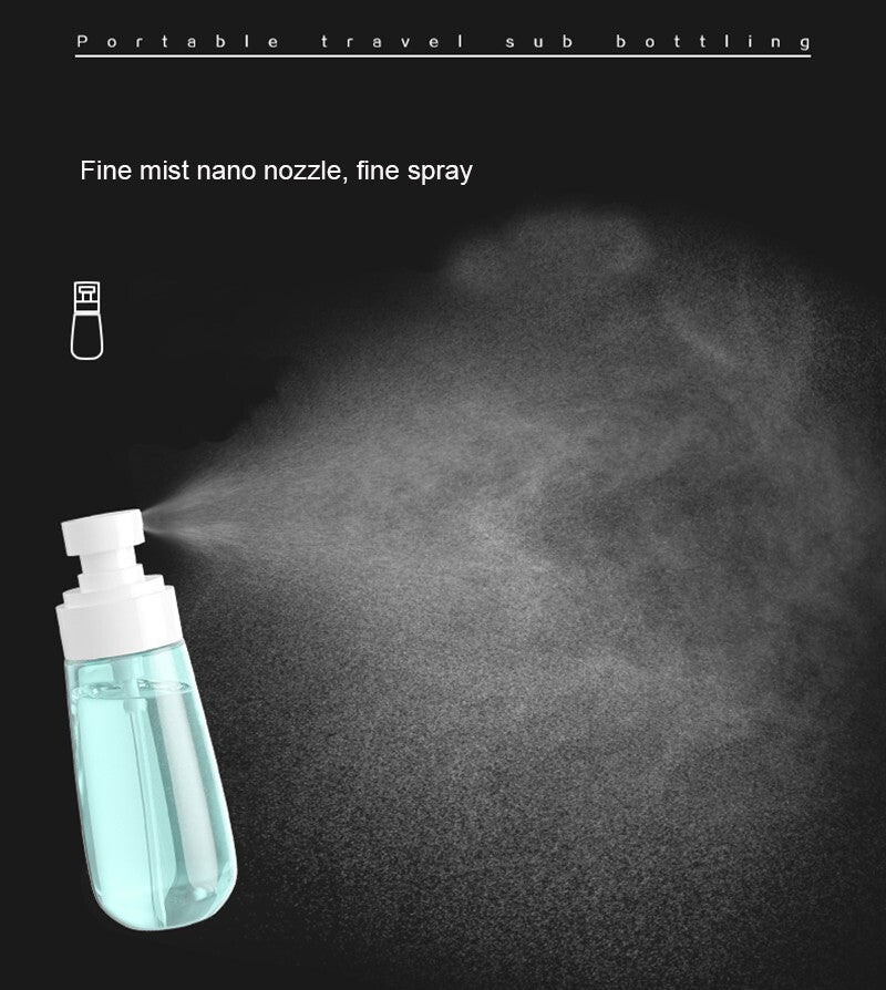 Travel Spray Bottle 100ml Fine Mist Refillable PETG Portable Container