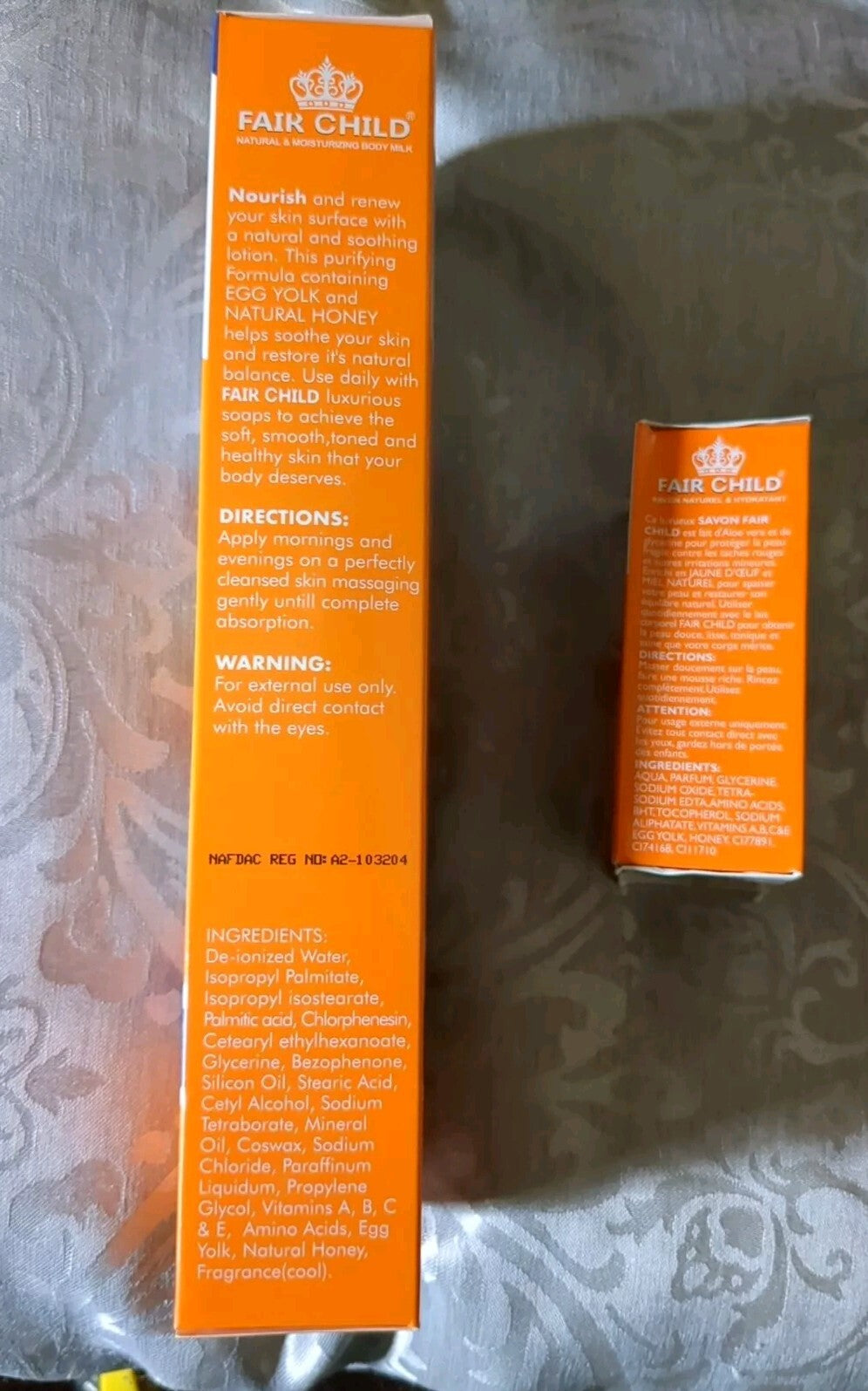 Egg Yolk & Honey Body Lotion with Soap Bar for Kids & Teens