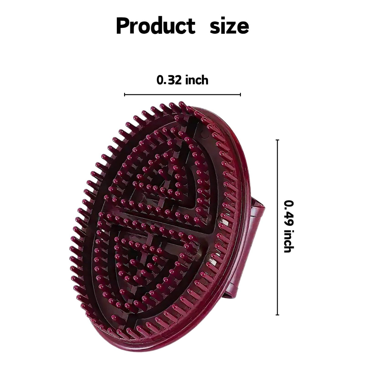 Pressure Massage Brush Set for Body Relaxation - 2pcs, Brown