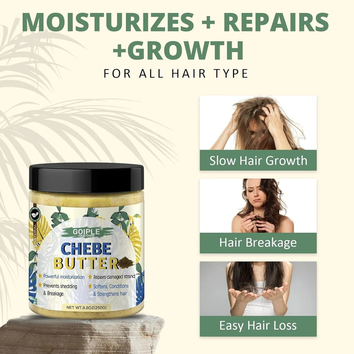 Chebe Butter for Hair Growth & Repair - 8.8oz