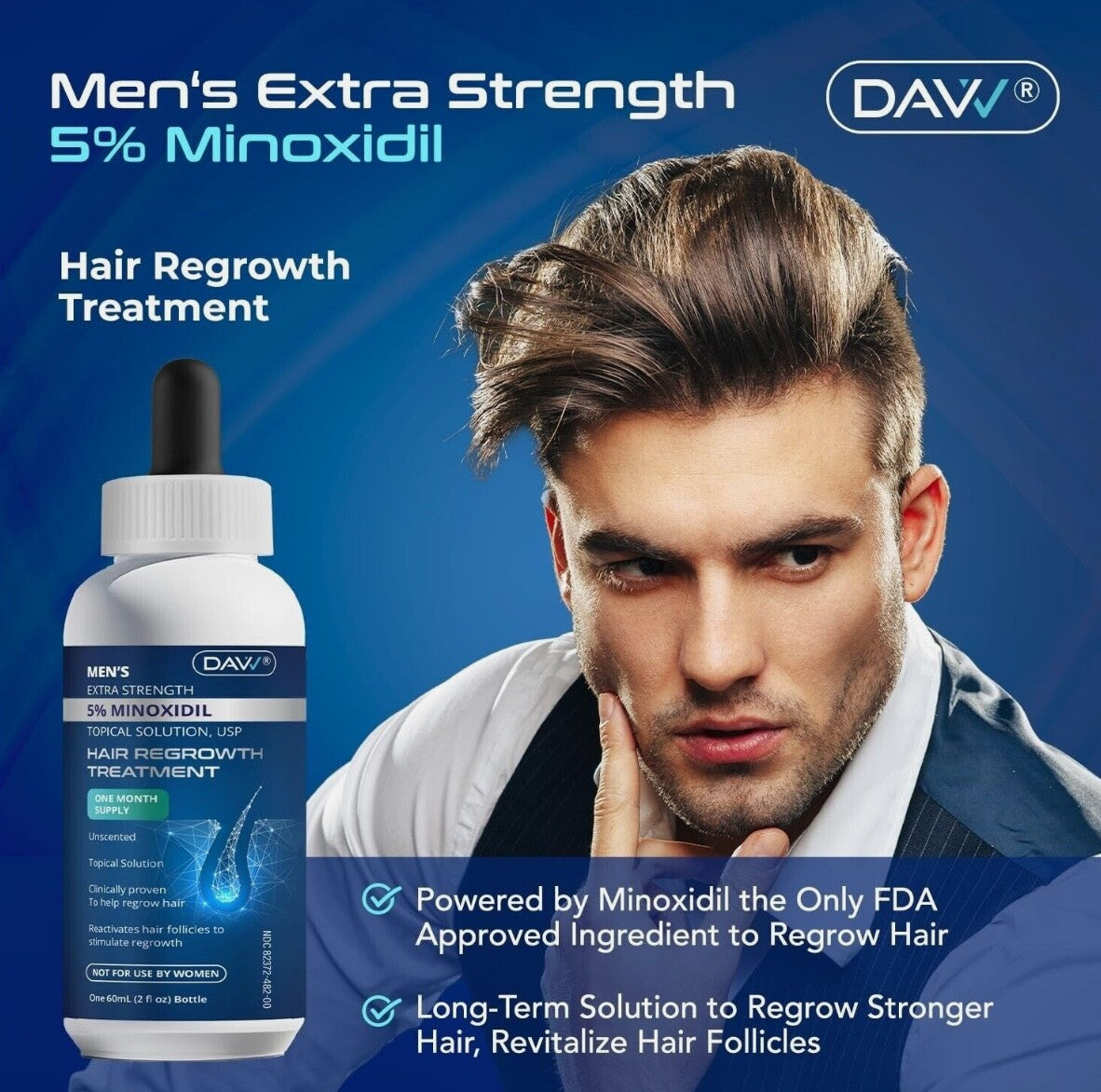 Unique Formula HAIR GROWTH TREATMENT, 5% MINOXIDIL-SEALED-BB 5/2026