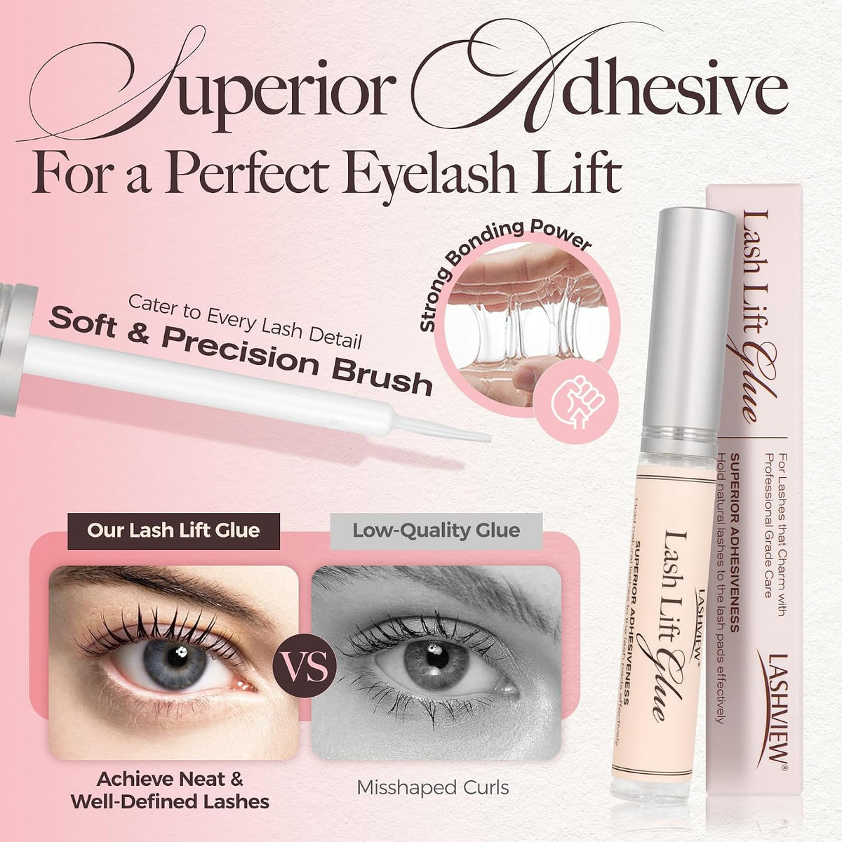 Professional Lash Lift Kit with Silicone Pads & Glue for Eyelash Perming