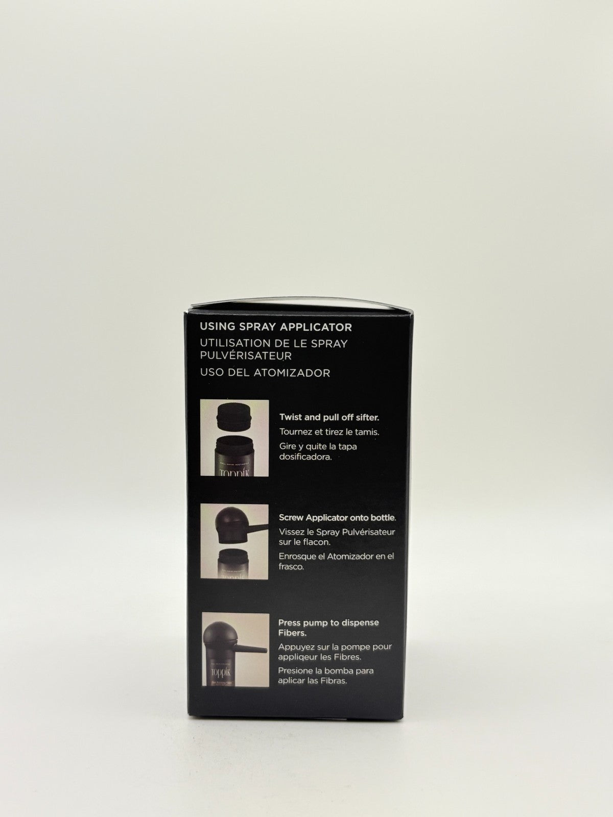 Toppik Spray Applicator + Hair Building Fiber (Black) 0.97oz Combo