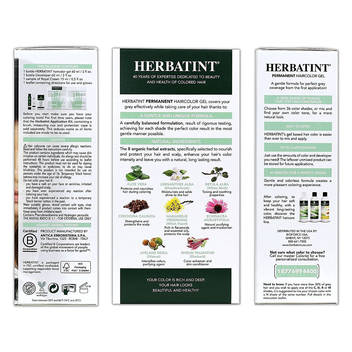Herbatint Permanent Hair Color Gel 7N Blonde, 4.5 oz