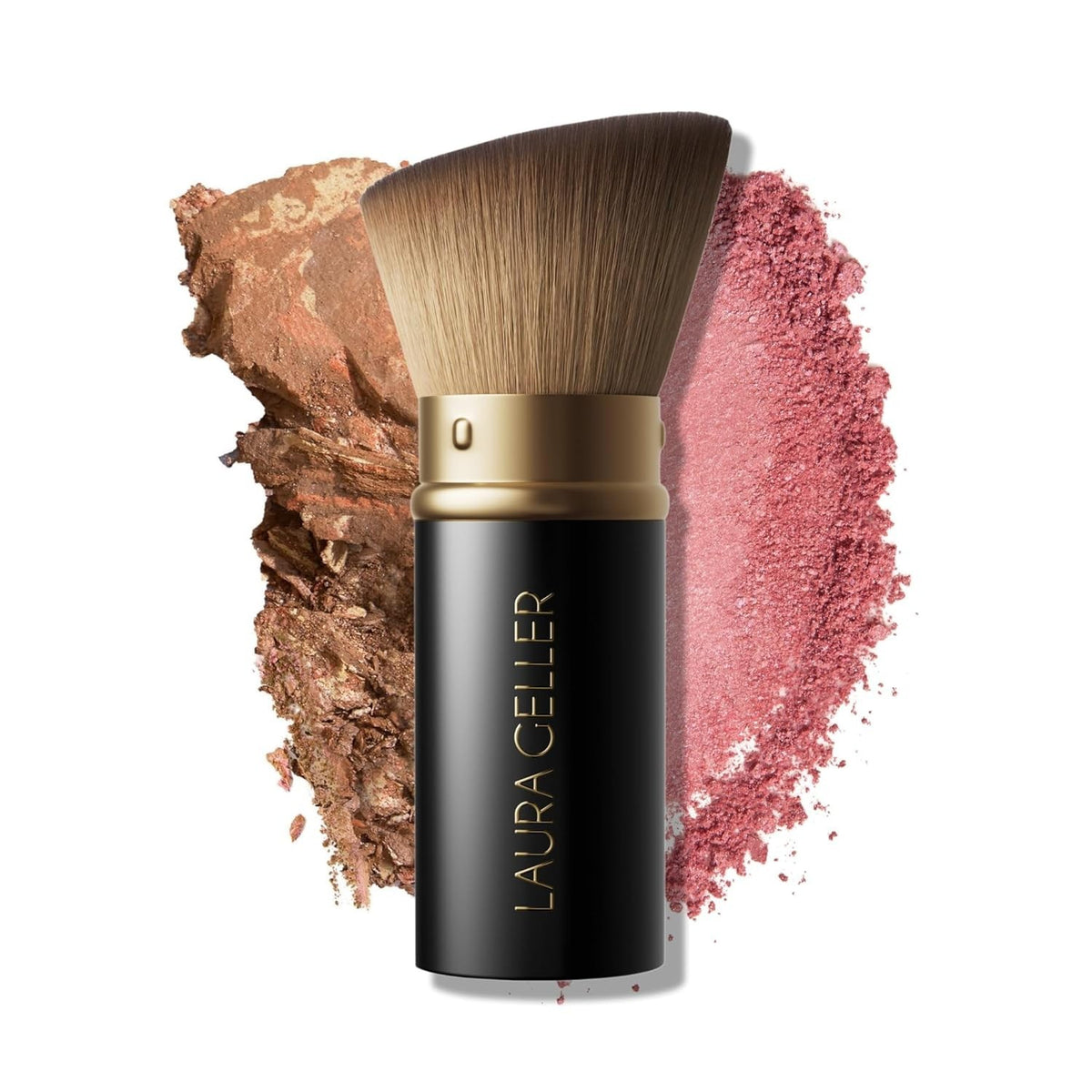 Retractable Angled Kabuki Brush for Flawless Makeup Application