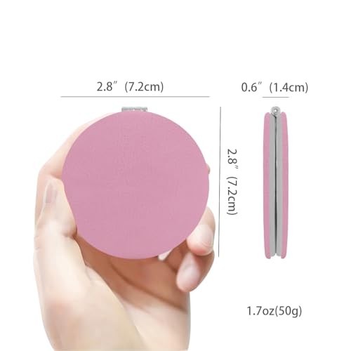 Mini Double-Sided Compact Mirror for Purse - 2 Pack 2.8 Inch Makeup & Travel Mirror