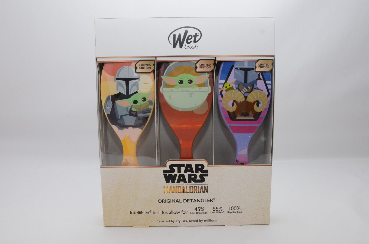 Star Wars Mandalorian Wet Brush 3 Pack - Limited Edition Hair Detangling Comb Set