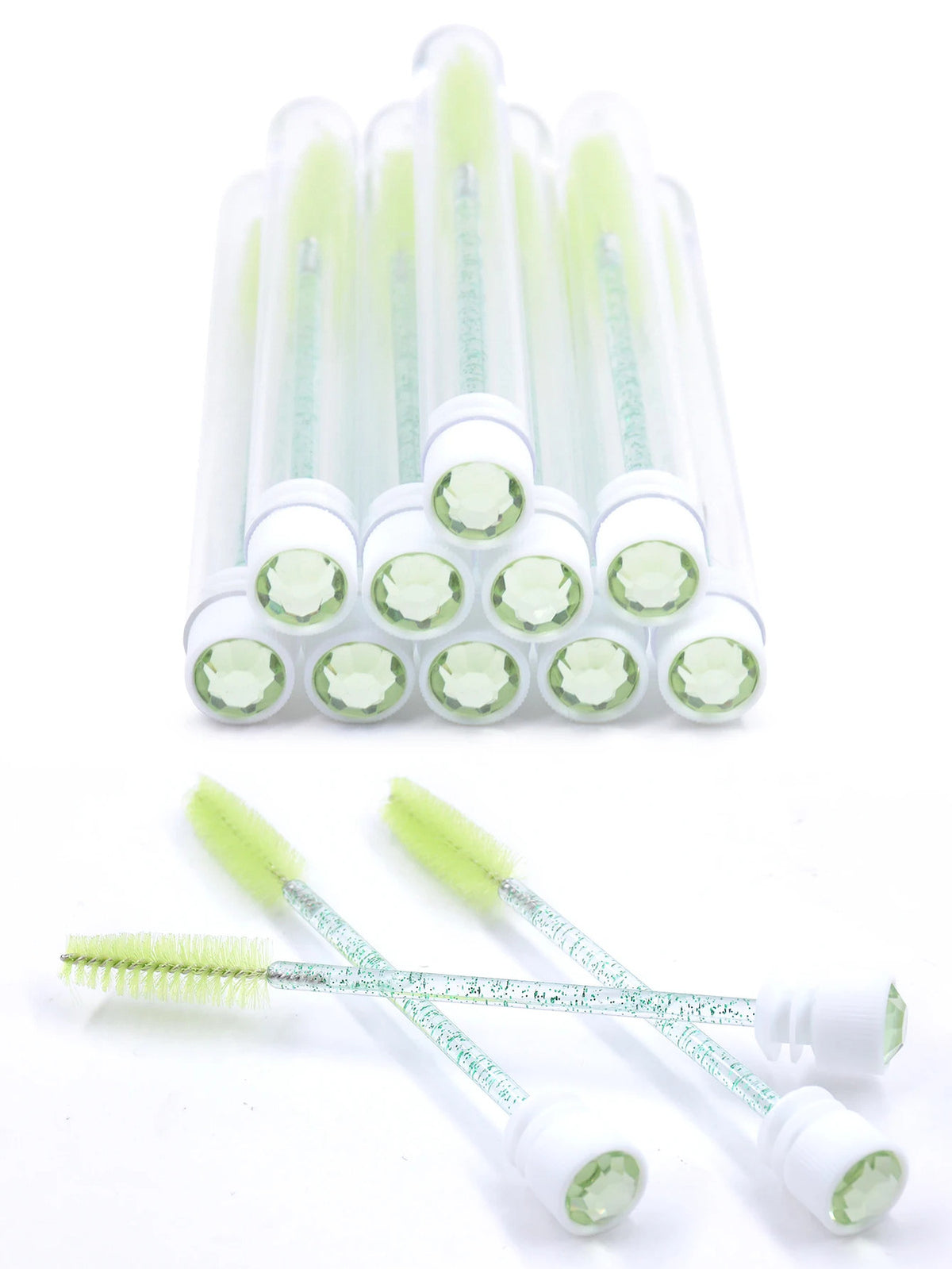 10Pcs Reusable Eyelash Brush & Mascara Wand Set for Lash Extension & Makeup