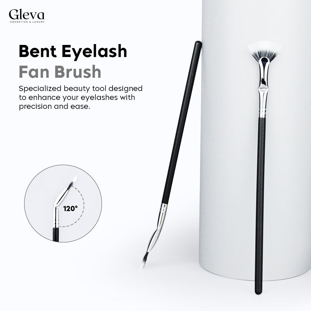 Angled Fan Mascara Brush Set - Precision Lash Fan Brushes for Voluminous & Natural Looks
