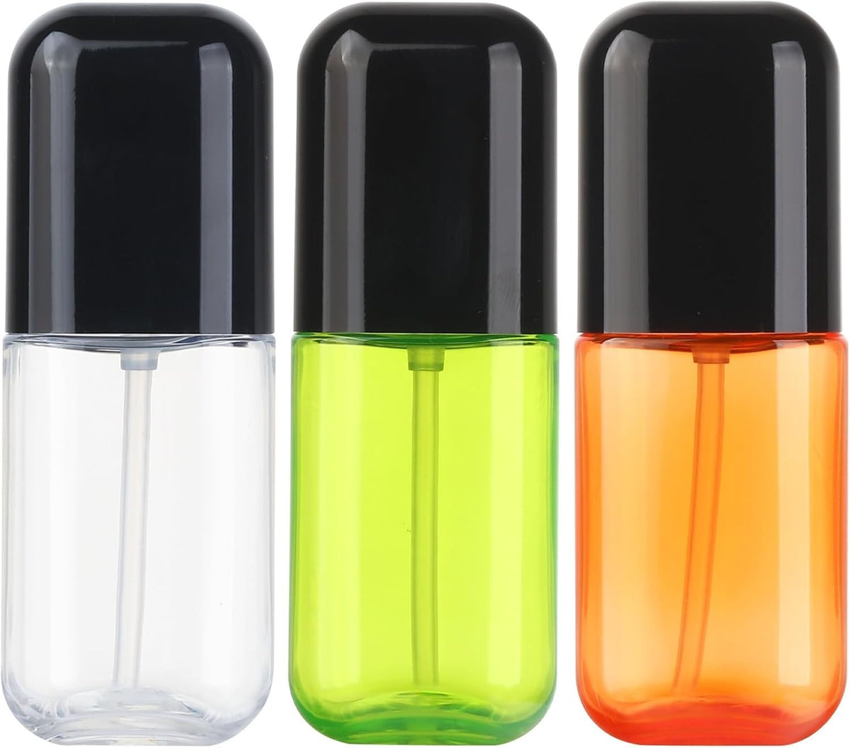 3 Pack Small Refillable Spray Bottles 2.7 oz Leakproof Travel Dispensers