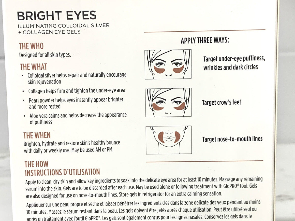 Bright Eyes Collagen Eye Gels - Illuminating Under Eye Masks, 15 Pairs