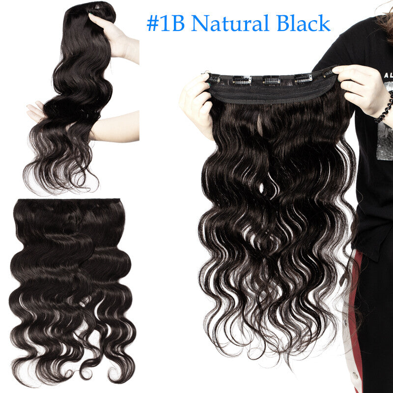 Thick Clip-In Human Hair Extensions Full Head Remy Weft - Various Lengths & Colors