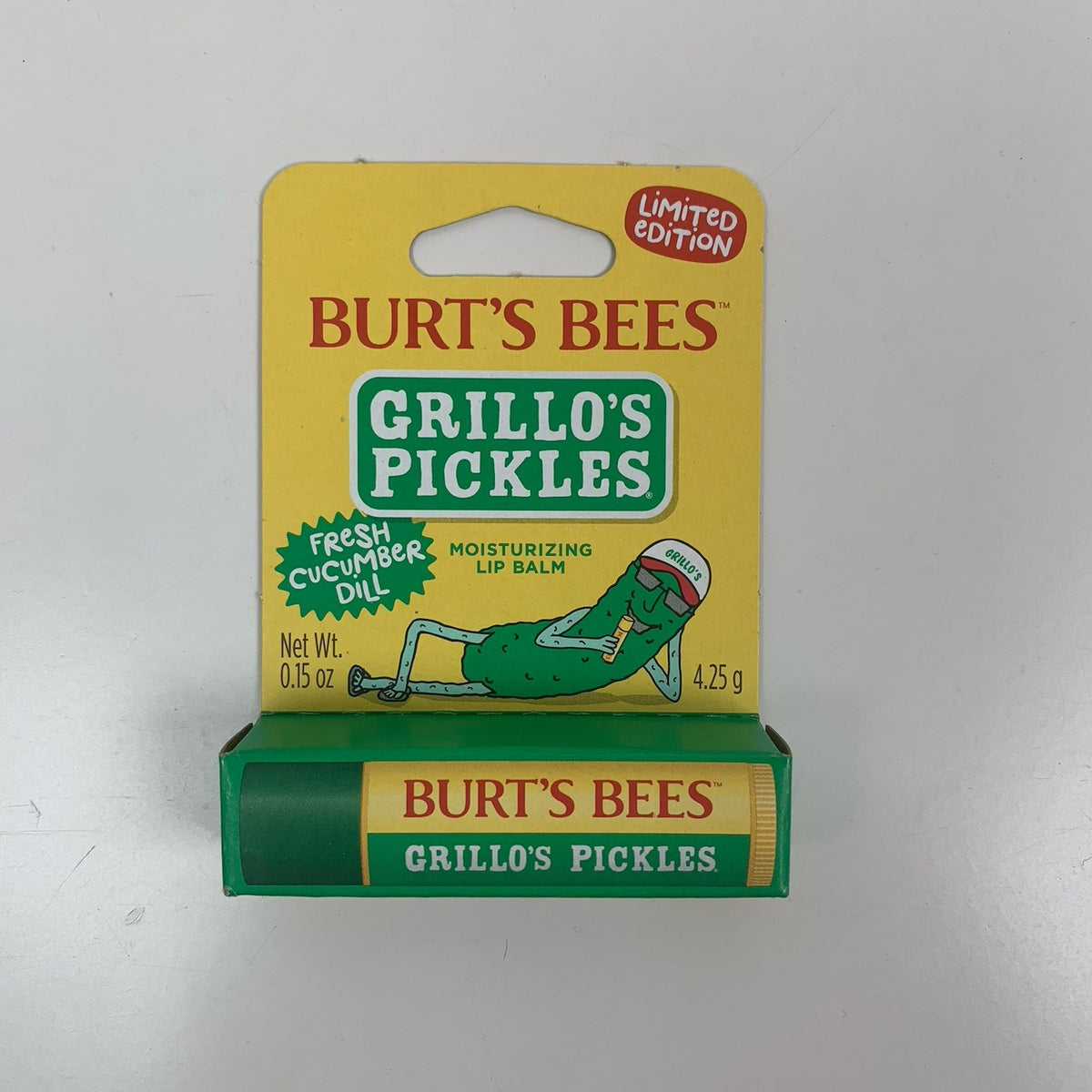 Limited Edition Burt's Bees Grillo’s Pickles Cucumber Dill Lip Balm Set