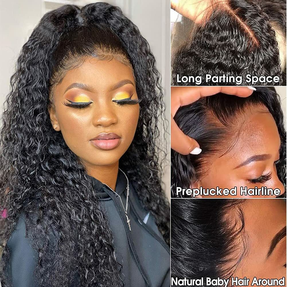 Long Curly Wavy Hair Wig for Women - Synthetic Brazilian Style 45cm