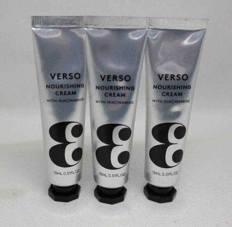 VERSO Skincare Lot of 3 Nourishing Cream .5 fl oz Each