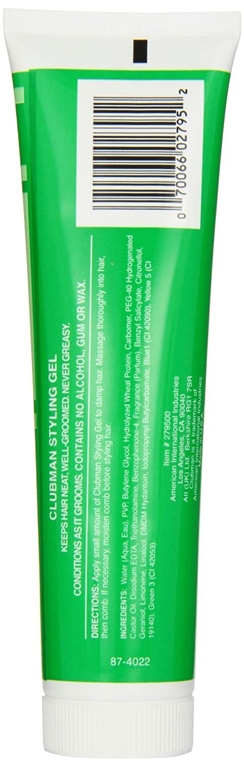 Men's Hair Gel - 2 Tubes, 3.75 oz Each, Grooming and Styling