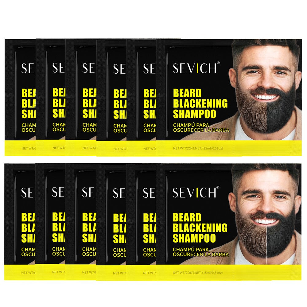 Black Beard & Mustache Dye - 5 Minute Fast Color, 10 Pack
