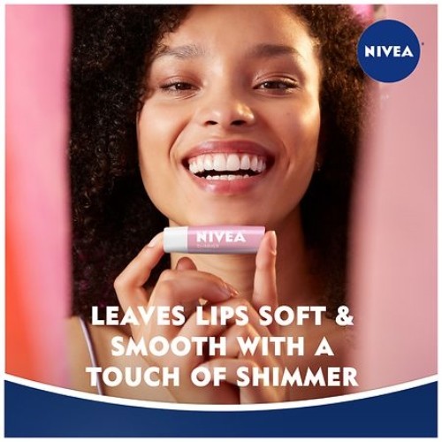 Nivea All-Day Nourishing Lip Care with Shimmer Mineral Oil Free 0.17 oz
