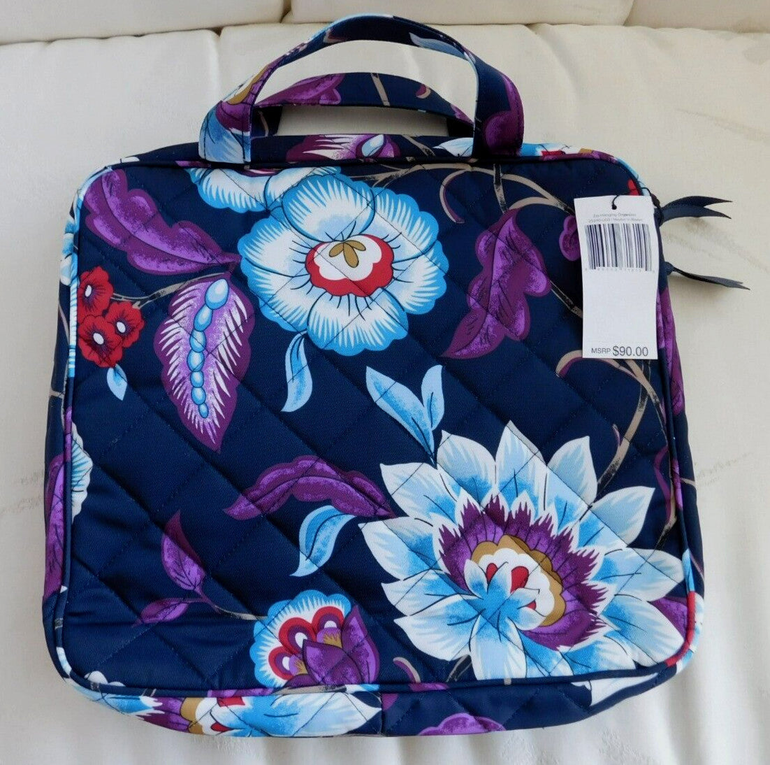 Vera Bradley Zip Hanging Organizer for Cosmetics & Jewelry - Mayfair in Bloom Pattern