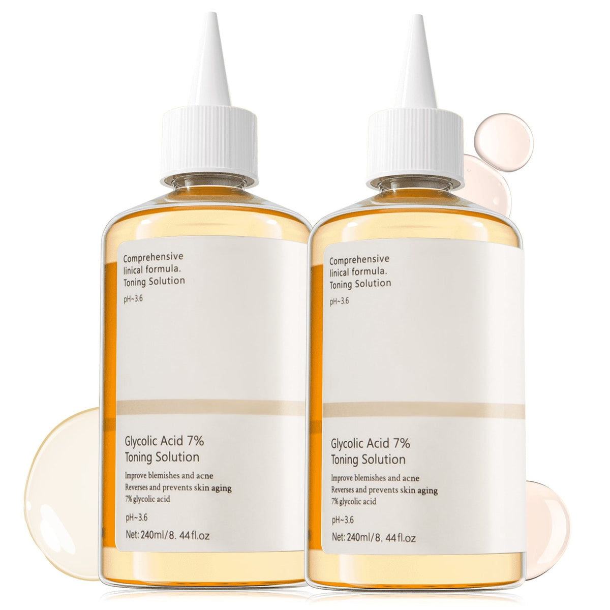 Glycolic Acid 7% Toner for Face Exfoliating Skin Resurfacing 240ml - Acne & Pore Care