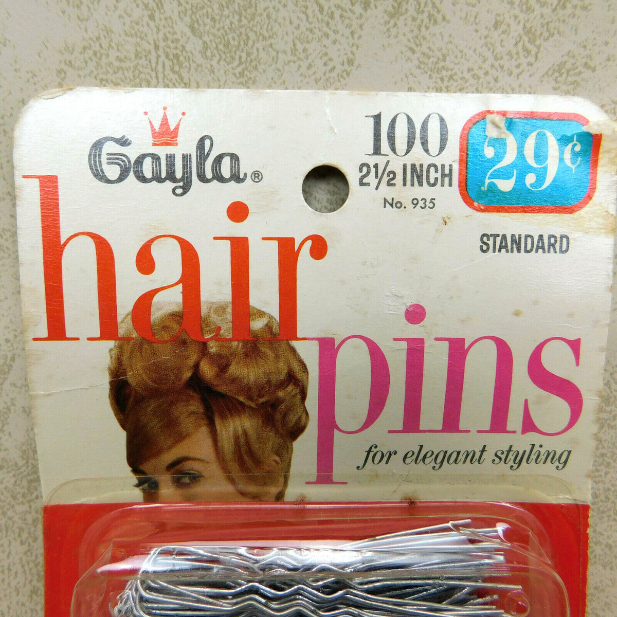 Vintage Gayla Hair Pins 2.5" 100 No. 935 New SEALED
