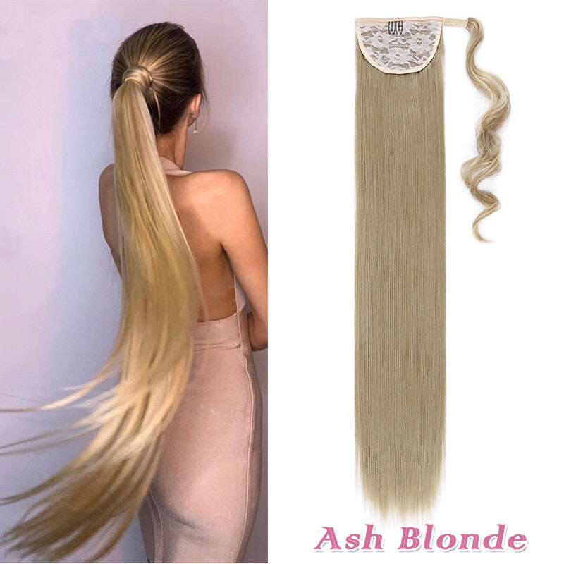 Clip-In Thick Hair Ponytail Extension - Real Human Hair, Various Lengths & Colors