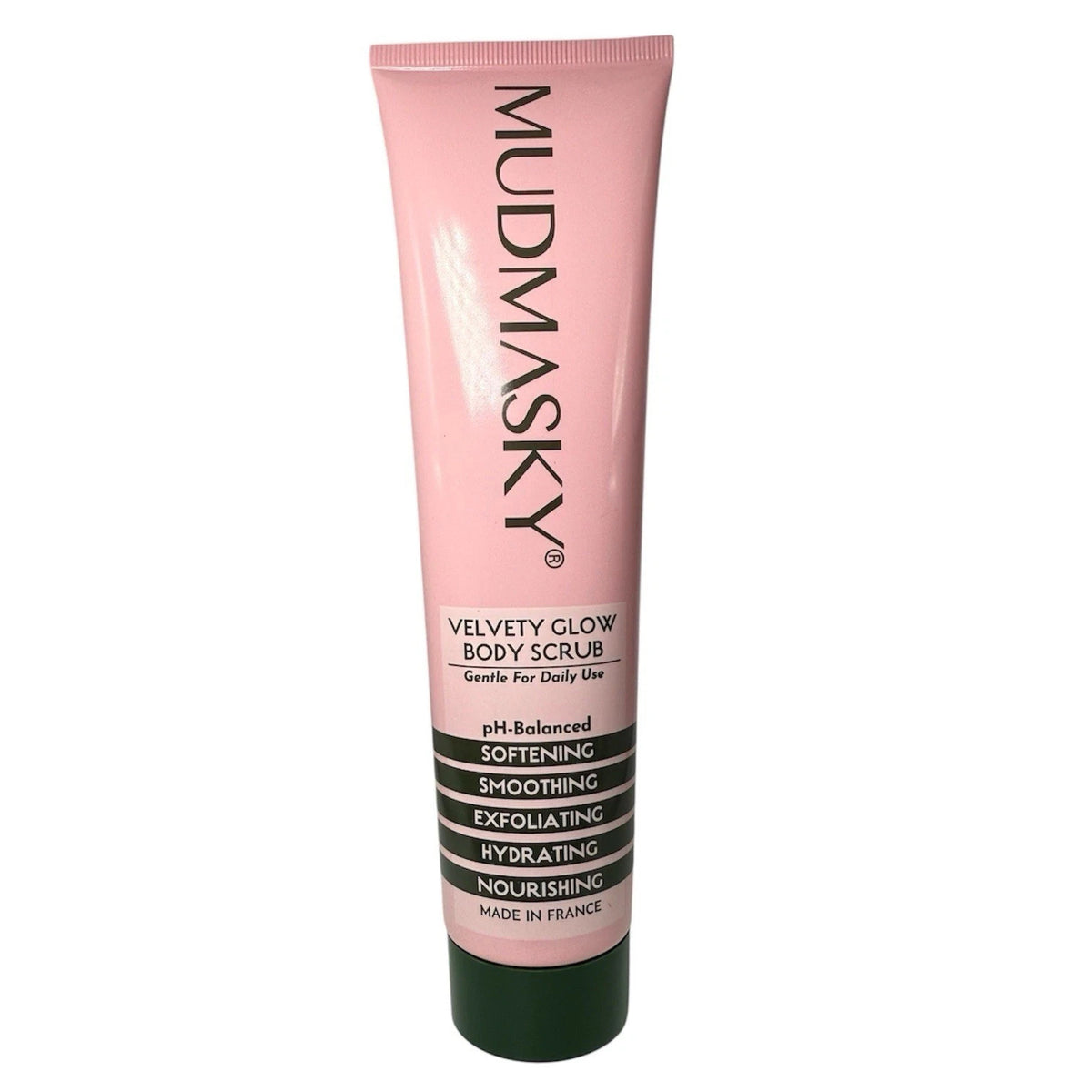 Mudmasky Velvety Glow Body Scrub 6.0 fl Oz Exfoliating, Hydrating &