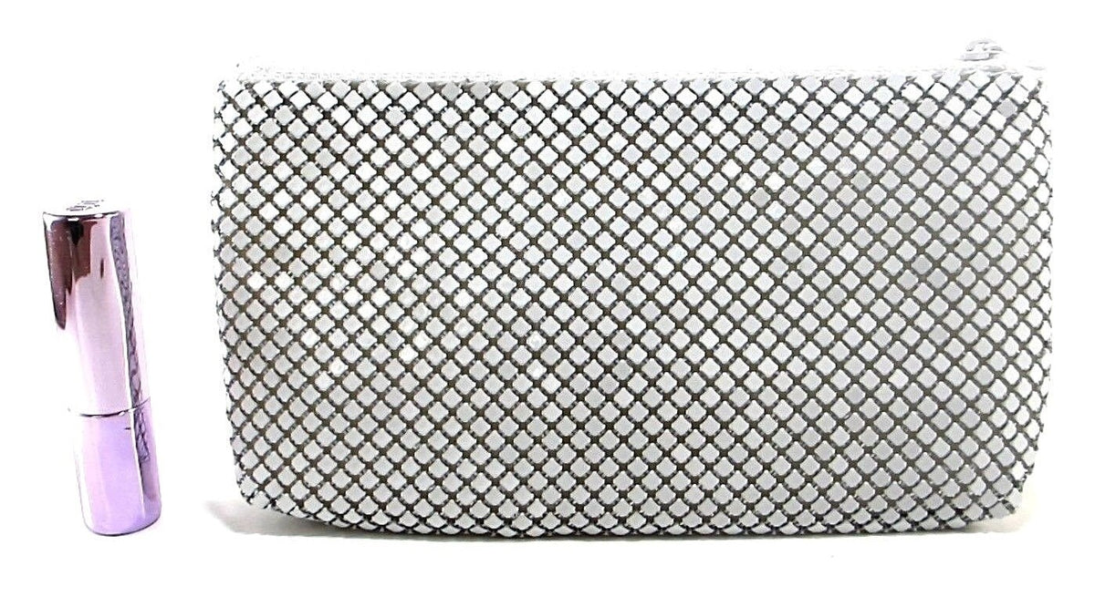 Metal Mesh Cosmetic Bag Travel Makeup Bag with Zipper - Multiple Colors