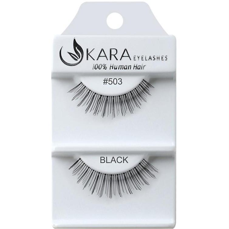6 Pairs 100% Human Hair False Eyelashes - Kara Assorted Styles